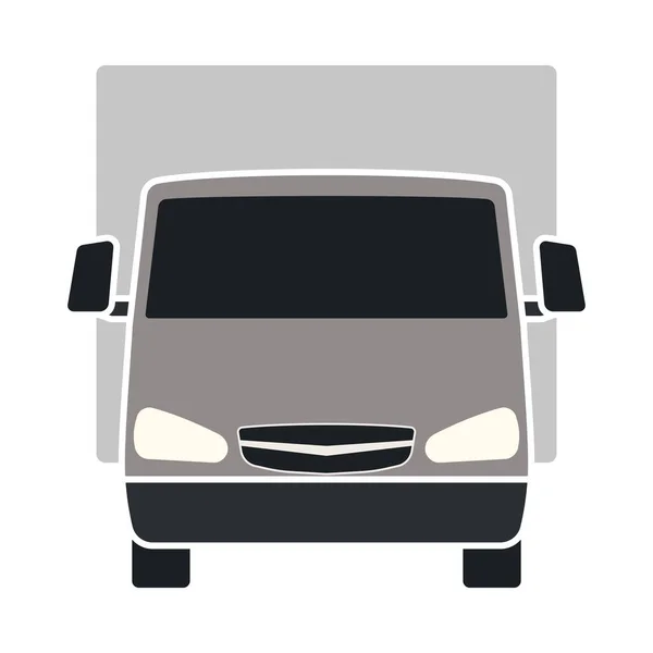 Van Truck Icon Design Cor Plana Ilustração Vetorial —  Vetores de Stock