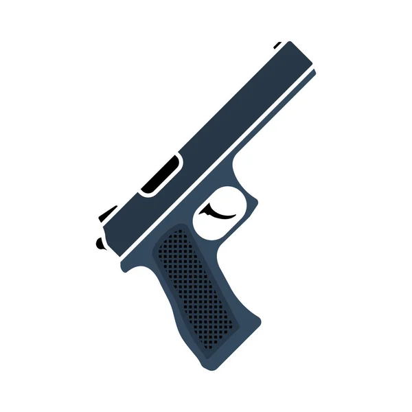 Icono Pistola Diseño Color Plano Ilustración Vectorial — Vector de stock