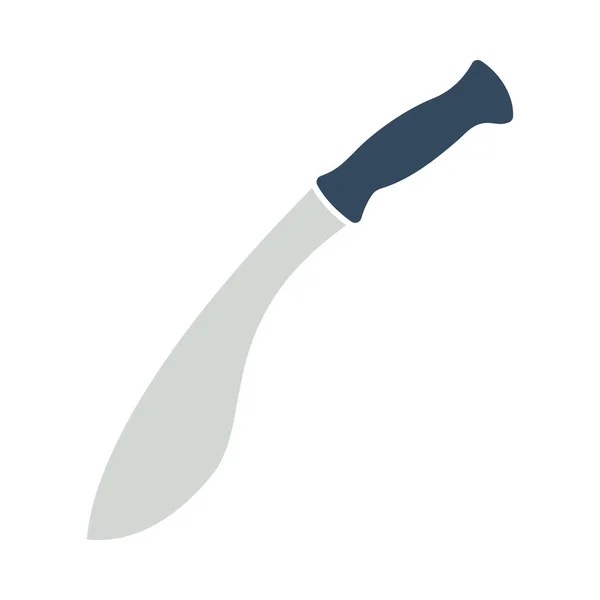 Machete Icon Flat Color Design Vector Illustration — Stock Vector