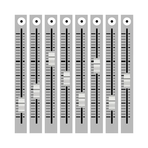 Icône Égaliseur Musique Conception Couleur Plate Illustration Vectorielle — Image vectorielle