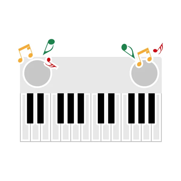 Ícone Teclado Para Piano Design Cor Plana Ilustração Vetorial — Vetor de Stock