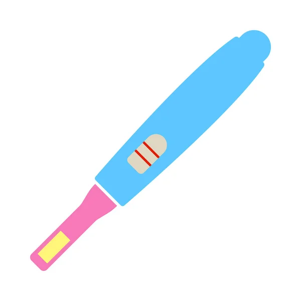 Pregnancy Test Icon Flat Color Design Vector Illustration — Stock Vector
