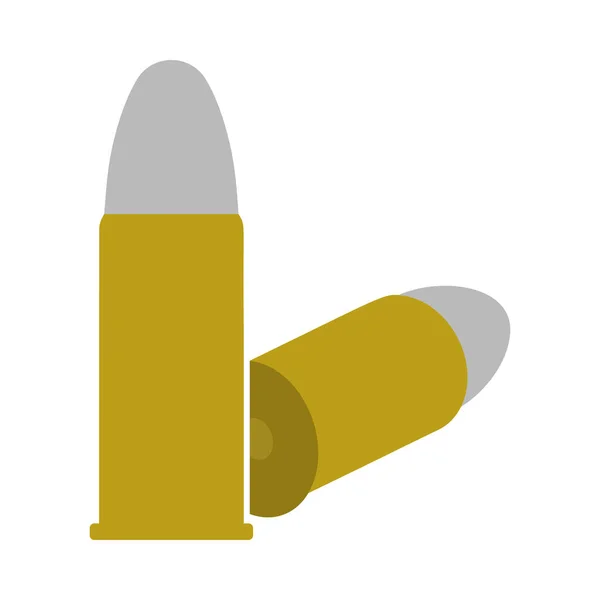 Pistol Bullets Icon Flat Color Design Vector Illustration — Stock Vector