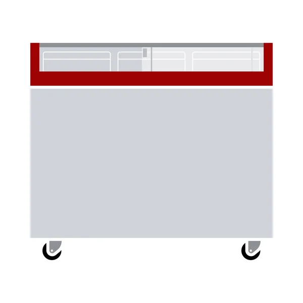 Супермаркет Mobile Freezer Icon Плоский Дизайн Цвета Векторная Миграция — стоковый вектор