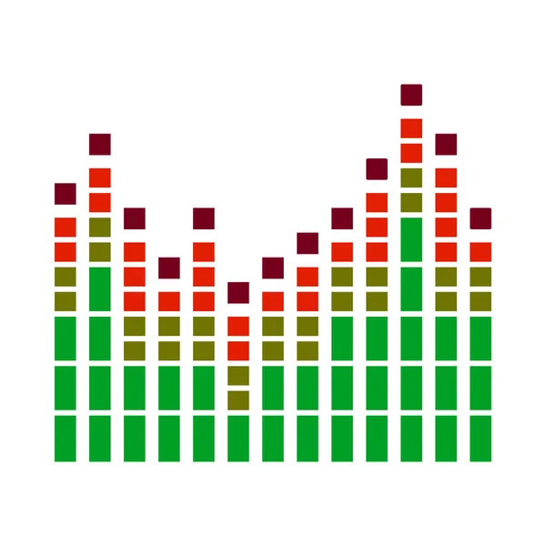 Icono Ecualizador Gráfico Diseño Color Plano Ilustración Vectorial — Archivo Imágenes Vectoriales