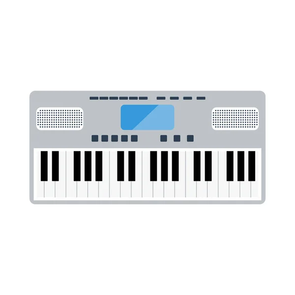Икона Музыкального Синтезатора Плоский Дизайн Цвета Векторная Миграция — стоковый вектор