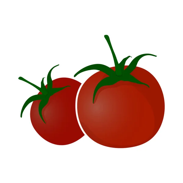 Tomaten Ikone Flache Farbgestaltung Vektorillustration — Stockvektor