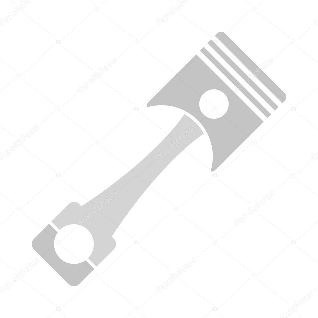 Car Motor Piston Icon. Flat Color Design. Vector Illustration.