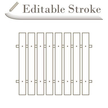 İnşaat Çiti Simgesi. Düzenlenebilir Basit Tasarım. Vektör İllüstrasyonu.