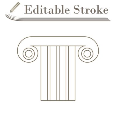 Antika Kol Simgesi. Düzenlenebilir Basit Tasarım. Vektör İllüstrasyonu.