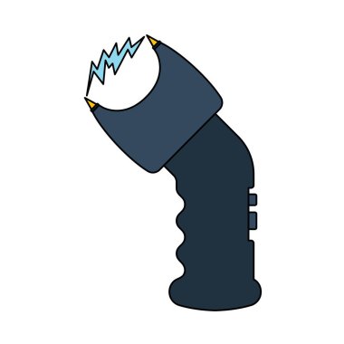 Polis Bayıltıcı Silah Simgesi. Renk Doldurma Tasarımı ile Düzenlenebilir Tasarım. Vektör İllüstrasyonu.