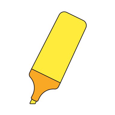 İşaretleyici Simgesi. Renk Doldurma Tasarımı ile Düzenlenebilir Tasarım. Vektör İllüstrasyonu.