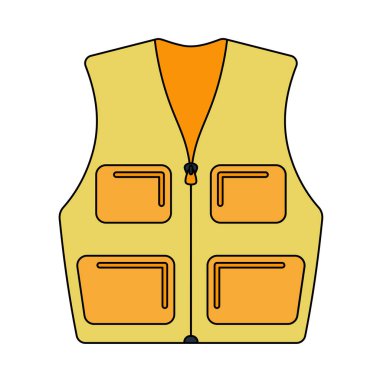 Avcı Yeleği Simgesi. Renk Doldurma Tasarımı ile Düzenlenebilir Tasarım. Vektör İllüstrasyonu.