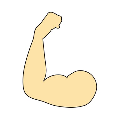 Bicep 'in ikonu. Renk Doldurma Tasarımı ile Düzenlenebilir Tasarım. Vektör İllüstrasyonu.