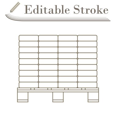 İnşaat Paleti Simgesi. Düzenlenebilir Basit Tasarım. Vektör İllüstrasyonu.