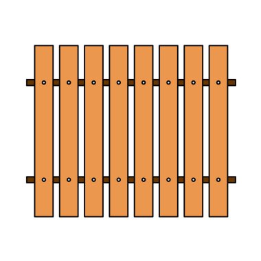 Ui Renklerinde İnşaat Çiti Simgesi. Renk Doldurma Tasarımı Özeti. Vektör İllüstrasyonu.