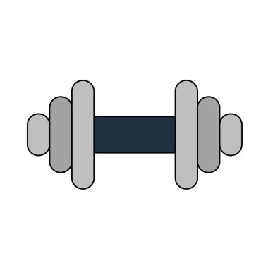 Dumbbell 'ın Simgesi. Renk Doldurma Tasarımı ile Düzenlenebilir Tasarım. Vektör İllüstrasyonu.