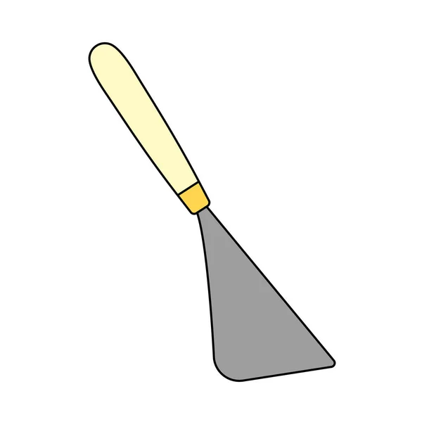 Palette Knife Icon Esquema Editable Con Diseño Relleno Color Ilustración — Vector de stock