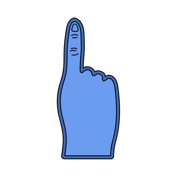 Fans Foam Finger Icono Esquema Editable Con Diseño Relleno Color — Archivo Imágenes Vectoriales