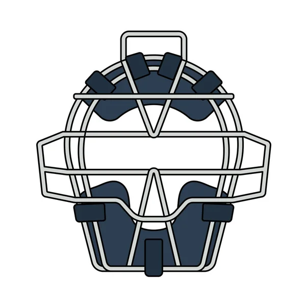 Baseball Face Protector Icon Vorhanden Editierbare Umrisse Mit Farbfülldesign Vektorillustration — Stockvektor