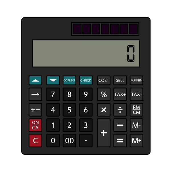 Calculadora Estadística Icono Esquema Editable Con Diseño Relleno Color Ilustración — Vector de stock