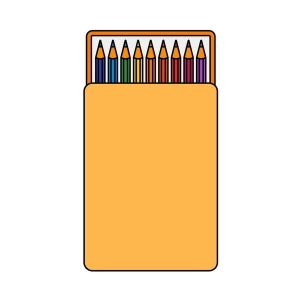 Icono Caja Lápiz Esquema Editable Con Diseño Relleno Color Ilustración — Vector de stock