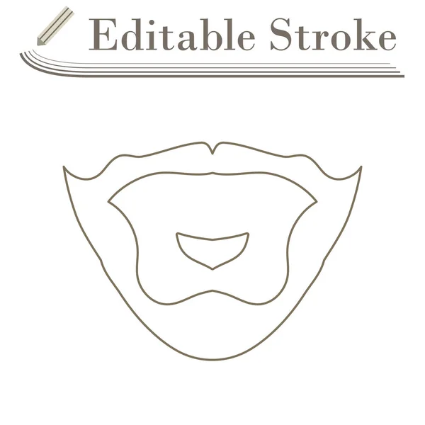 Spitzbart Ikone Editierbare Stroke Simple Design Vektorillustration — Stockvektor
