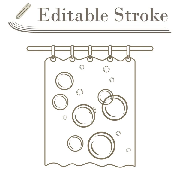 Badevorhang Ikone Editierbare Stroke Simple Design Vektorillustration — Stockvektor