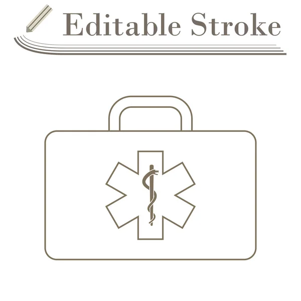 Medica Case Icon Tratto Modificabile Design Semplice Illustrazione Vettoriale — Vettoriale Stock