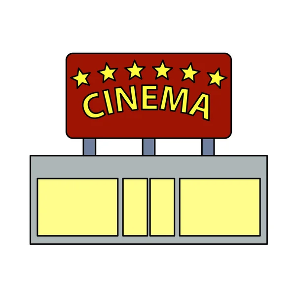Ícone Entrada Cinema Esboço Editável Com Design Preenchimento Cores Ilustração — Vetor de Stock