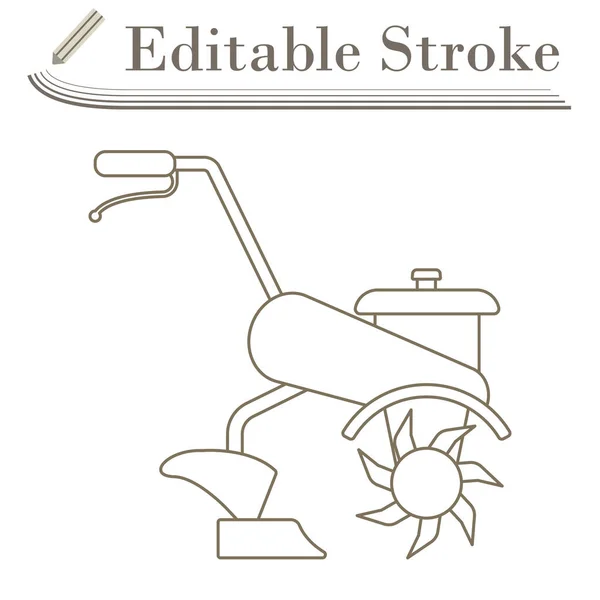 Garden Tiller Icon. Editable Stroke Simple Design. Vector Illustration. — Stock Illustration Garden Tiller Icon Editable Stroke Simple Design Vector Illustration Royalty Free Stock Illustrations