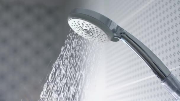 Przepływ Wody Głowicy Prysznicowej — Wideo stockowe