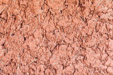 Kil toprak pişmiş toprak duvar doku arka planını geleneksel 