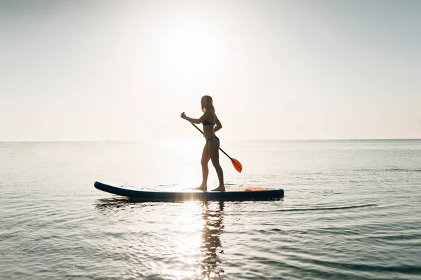 Állj Fel Lapát Fórumon Paddleboarding Hawaii Fiatal Vegyes Verseny Ázsiai — Stock Fotó