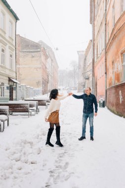 Favori sıcak birbirlerine onların sıcaklık ve göz ile.