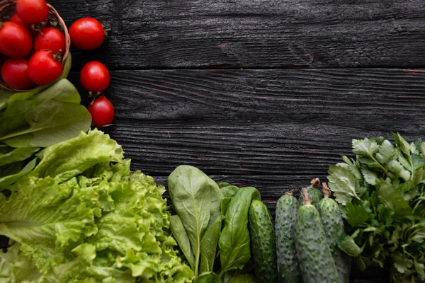 a lot of vegetables are lying on a table made of wood a new crop in a selks farm