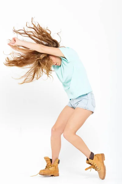 Female dancer isolated on white — Stock Photo, Image