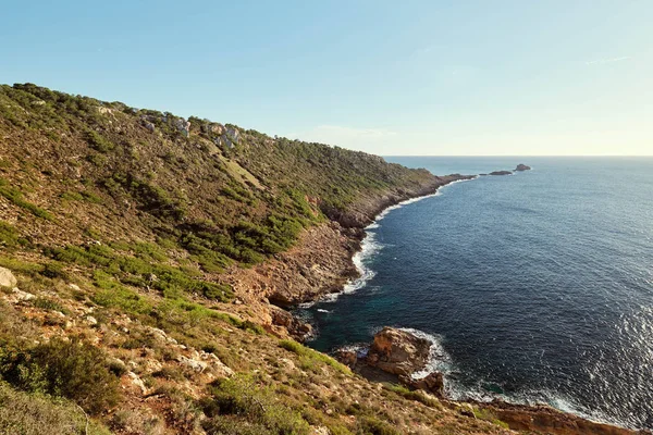 Άποψη Του Ribell Marjal Κάλα Ακτογραμμή Στην Μαγιόρκα Νησί Της — Φωτογραφία Αρχείου