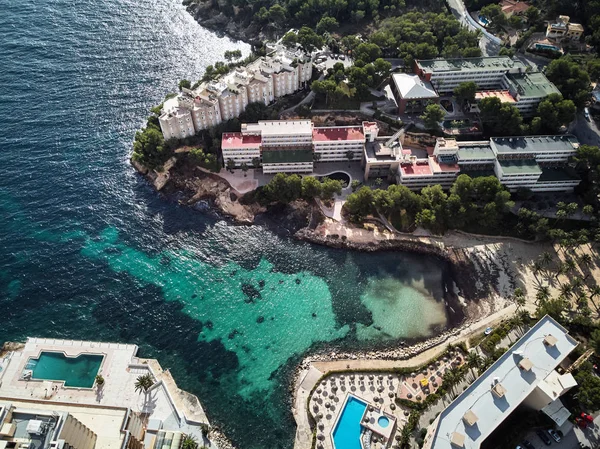 Luxury Apartments Hotel Swimming Pool Deck Chairs Coast Cala Vinyes — Stock Photo, Image