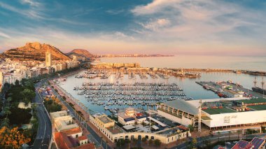 Havadan fotoğraf Alicante cityscape. Costa Blanca, İspanya