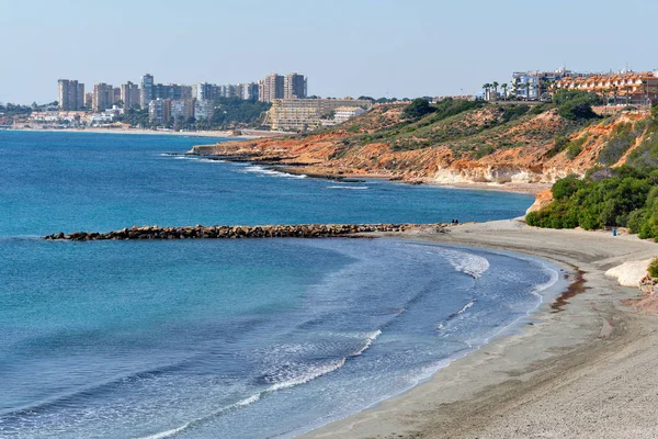 Cabo Roig Άδειο Παραλία Και Γραφική Θέα Στη Μεσόγειο Θάλασσα — Φωτογραφία Αρχείου