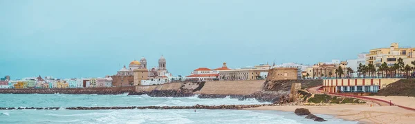 Vista panorâmica da costa de Cádiz. Sudoeste de Espanha — Fotografia de Stock