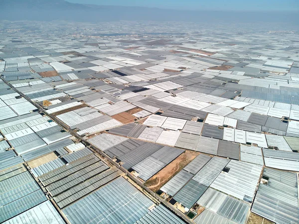 Invernaderos con vista aérea en Almerimar, España — Foto de Stock