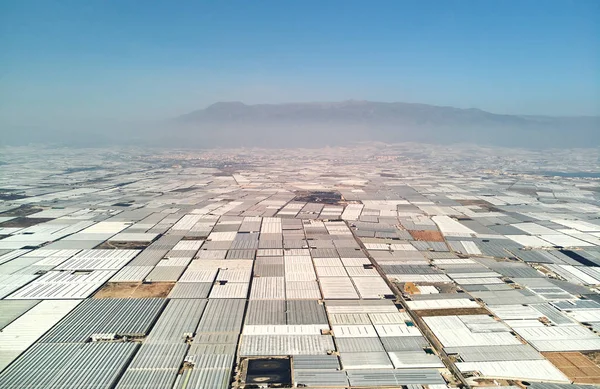 Aerial view greenhouses in the Almerimar, Spain Stock Picture