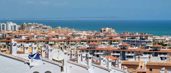 Panorama of seaside residential houses rooftops of Torrevieja
