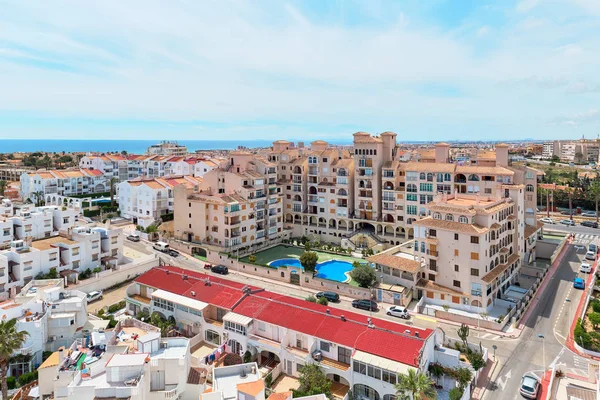 Torrevieja resort city architecture, vista aérea, España — Foto de Stock