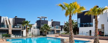 Panoramik görünümü modern İspanyol lüks villalar