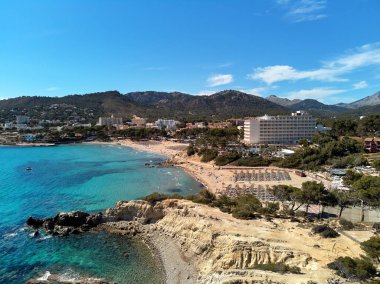 Hava görünümü Paguera veya Peguera plaj Balear Adaları