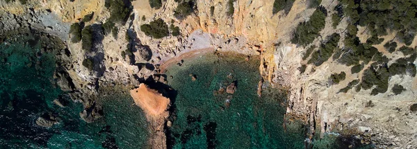 Panorama de Palma de Mallorca playa rocosa, España —  Fotos de Stock