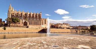 Cathedral La Seu Exteror, Palma de Mallorca, İspanya